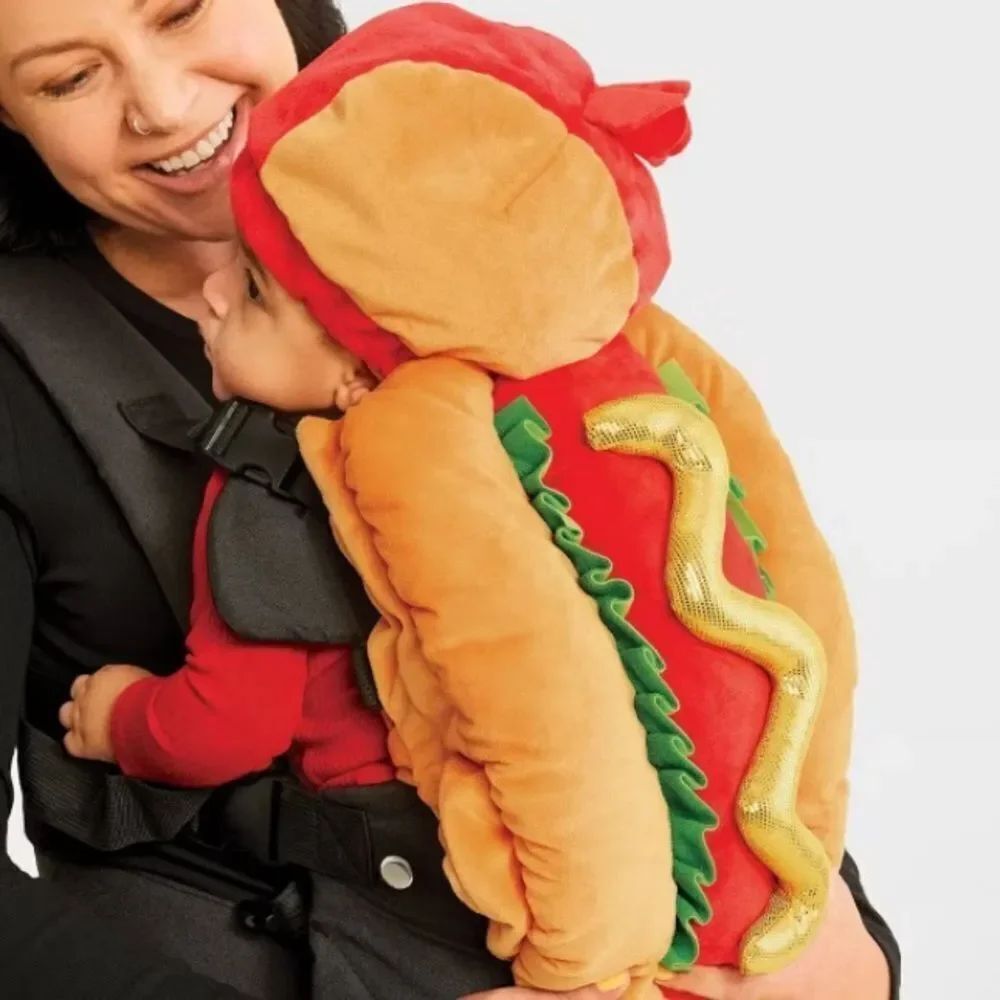Infant 0-6m Hot Dog Baby Costume Carrier with hat - Picture 2 of 5